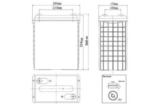Тяговый аккумулятор ESB HTL6-330 (330Ач, 6В, Gel)