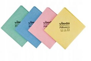 Салфетка хозяйственная Vileda Professional ПВАмикро 35х38см, красная, 143591