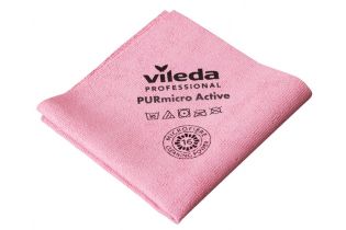 Салфетка хозяйственная Vileda Professional ПУРмикро Актив 38х35см, красная, 174048