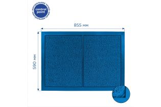 Мат дезинфицирующий двухсекционный CONTROL POINT Extramat с мерной шкалой 590х855 мм, синий