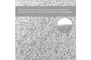 Абразивный лайнер HACCPER NoBrush L-liner, мягкий, белый, 250х120х23мм