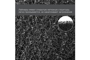 Абразивный лайнер HACCPER NoBrush L-liner, жесткий, черный, 250х120х23мм