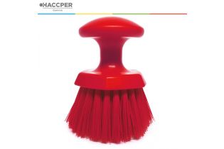 Щетка HACCPER ручная круглая, средней жесткости, красная