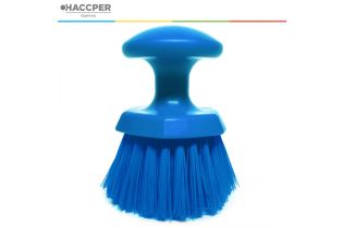 Щетка HACCPER ручная круглая, средней жесткости, синяя