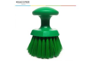 Щетка HACCPER ручная круглая, средней жесткости, зеленая
