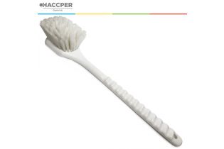 Щетка HACCPER с длинной ручкой, для мытья и оттирки, жесткая, 500 мм, белая