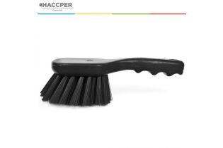 Щетка HACCPER с короткой ручкой для мытья и оттирки, жесткая, черная
