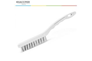 Щетка HACCPER узкая, для мелких деталей, короткий ворс, белая