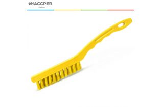 Щетка HACCPER узкая, для мелких деталей, короткий ворс, желтая